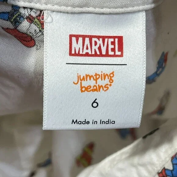 3 Marvel Boy's Shirts T-Shirt Button Front Blue White Lot of 3 Size 6 - Picture 10 of 10